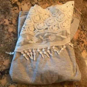 NWOT Beautiful Laced Trim Cotton Jersey Size Med